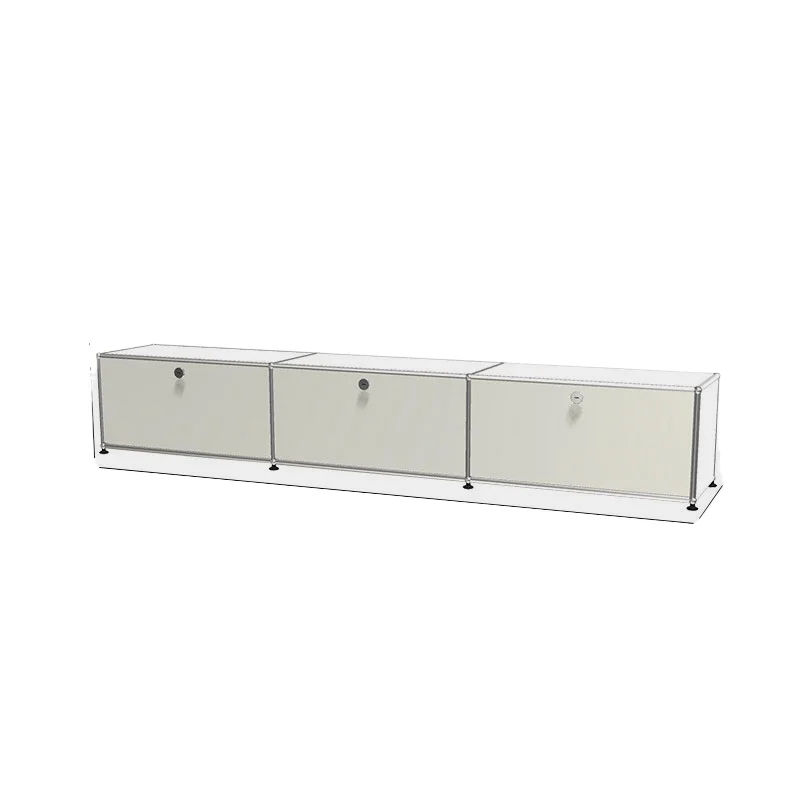 

TV cabinet module, modern simple living room ins wind stainless steel medieval storage locker