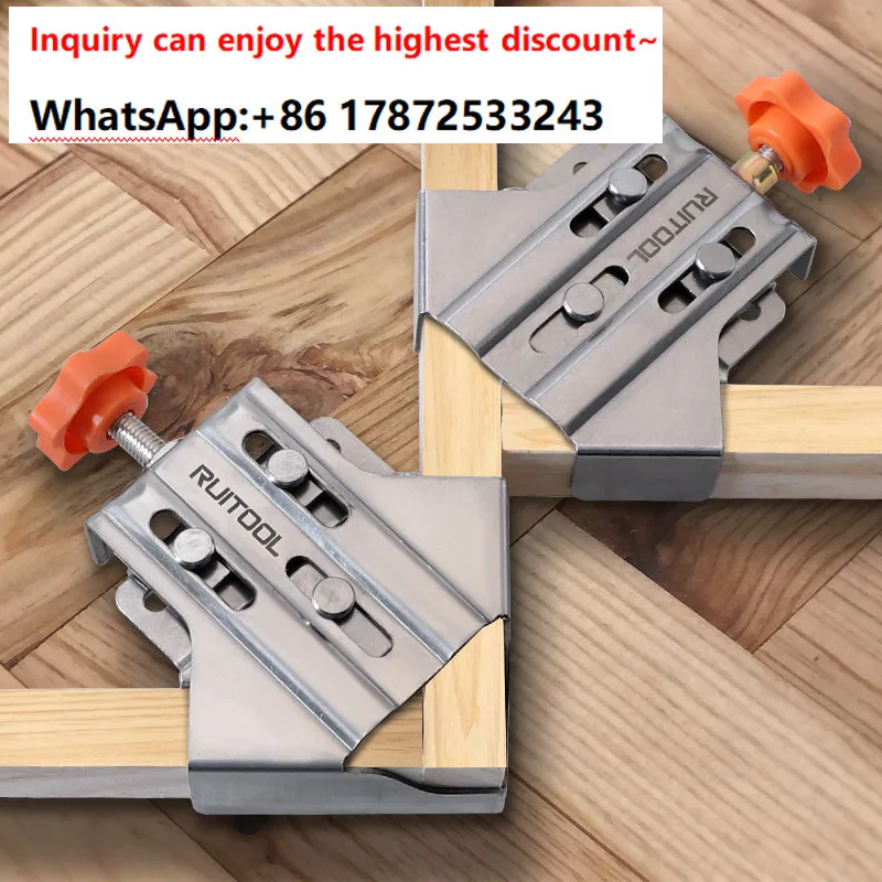 Stainless steel right angle clamp woodworking splicing quick clamp locator 90 degrees