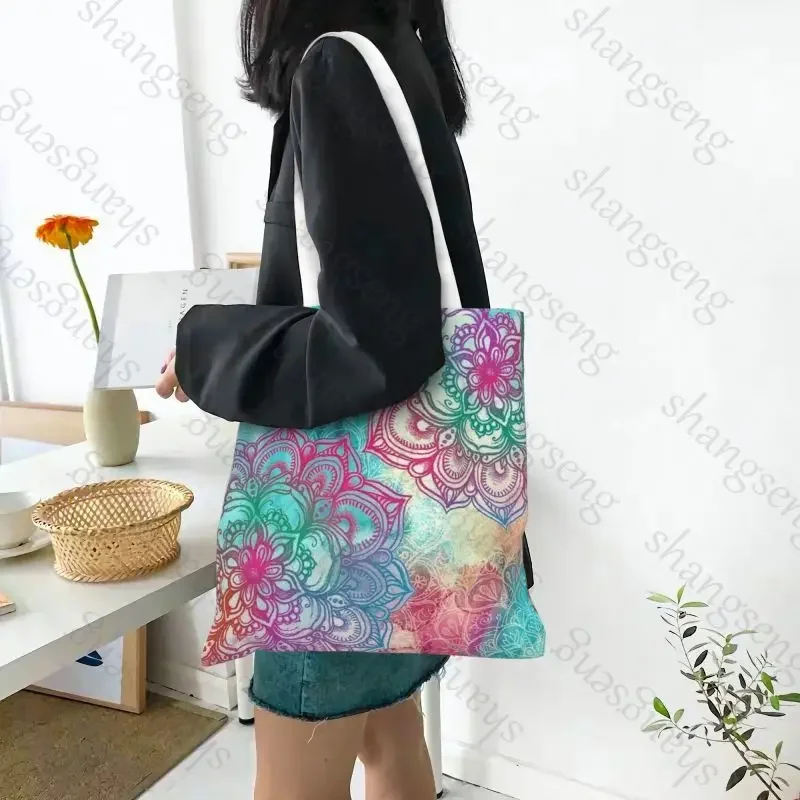 

Tote Bag, Fashionable Shoulder Bag, Daily Lightweight Shopping Bag Canvas Fabric Handbag Folding Bag