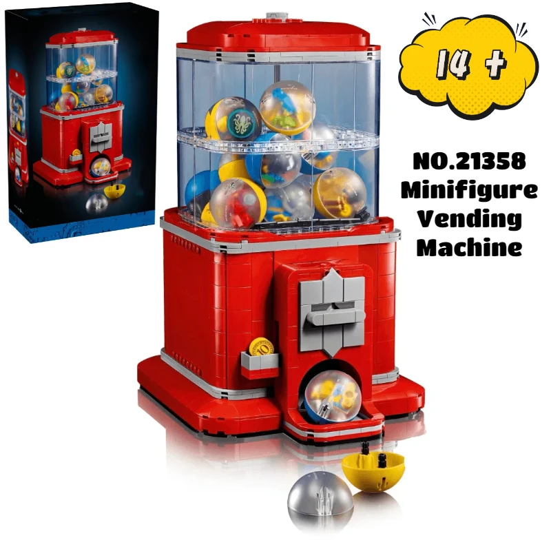 

НОВЫЙ креативный эксперт 21358, модель торгового автомата, строительные блоки, набор кирпичей, капсулы, игрушки, детский классический подарок на Рождество и день рождения