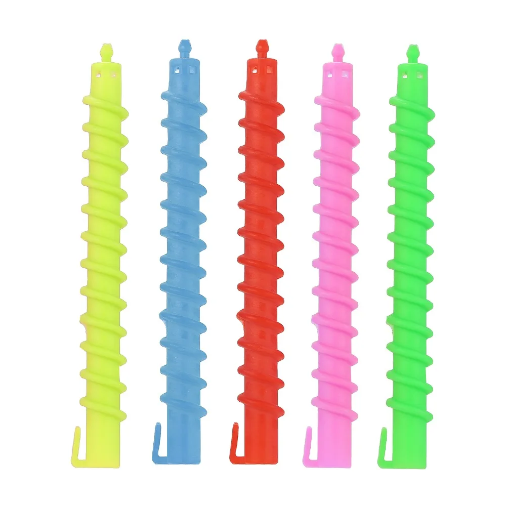 20pcs Mixed Colors Spiral Hair Perm Rod Spiral Plastic Lightweight Hair Roller Professional Hollow Spiral Perm Rod Salon