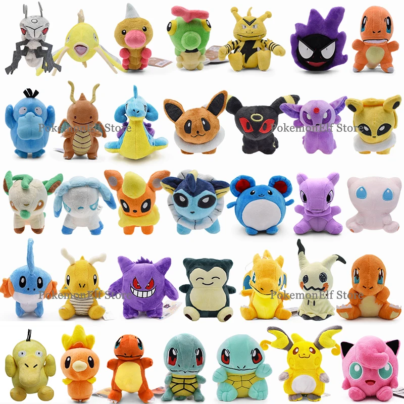 40 Style Cute Plush Doll Anime Kawaii Psyduck Squirtle Charmander Bulbasaur Stuffed Toy Cartoon Birthday Christmas Gift