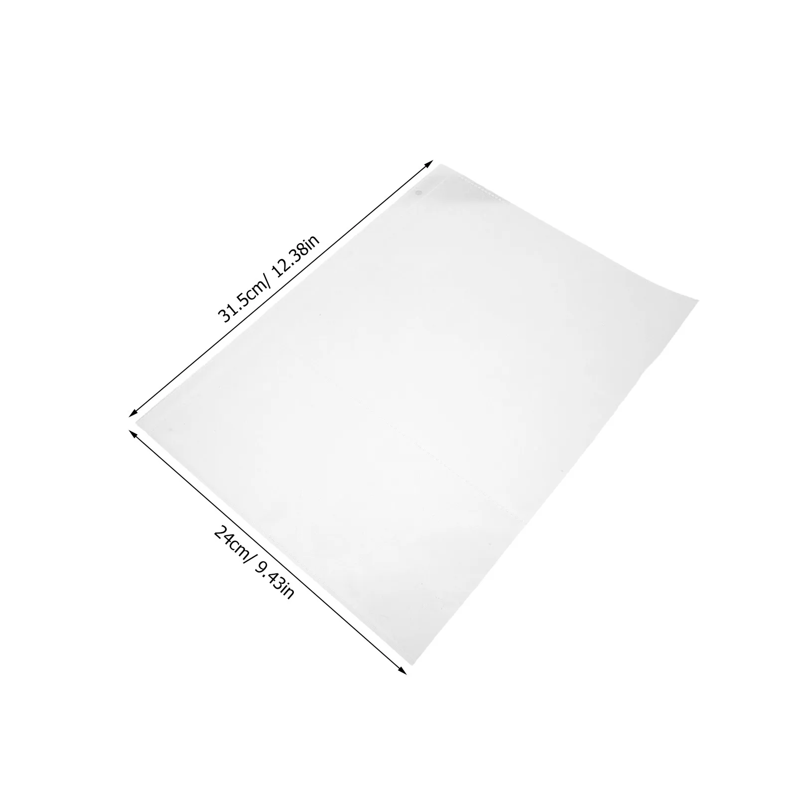 40Pcs PVC Transparent Refill Pages 4-Hole 3-Pocket Clear Sheets for Money Organizer Banknote Collection Album Invoice Storage