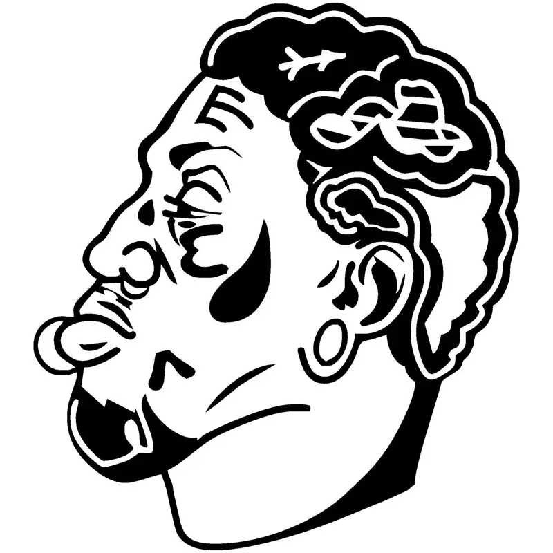 

Car Sticker Rodman Personalized Decorative PVC Car Sticker Motorcycle Creative Waterproof Sunscreen Black/White,15cm*13cm