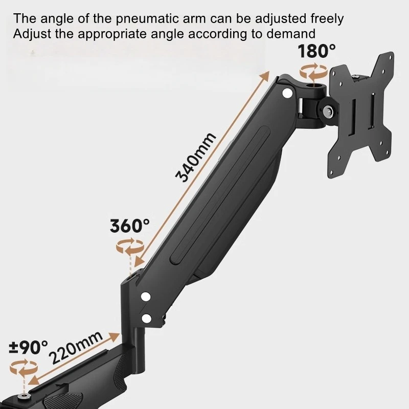Floor-standing, movable, height-adjustable workbench with keyboard tray, screen rotation, telescopic arm, and hanging rack.
