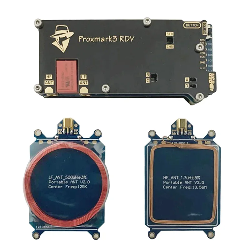-MEOF NFC 125Khz 13.56Mhz قارئ الكاتب الناسخ RFID Proxmark3 RDV2 512K الذاكرة PM3 DEV التشفير تطوير مجموعات البدلة