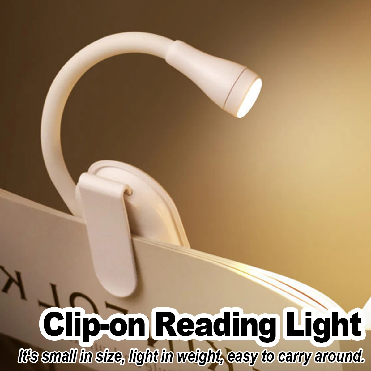 

3 Color Mini Led Book Light Usb Rechargeable Warm White 3000k Portable 5v Reading Lamp Clamp Energy-saving Lamps Clip-360°-flip