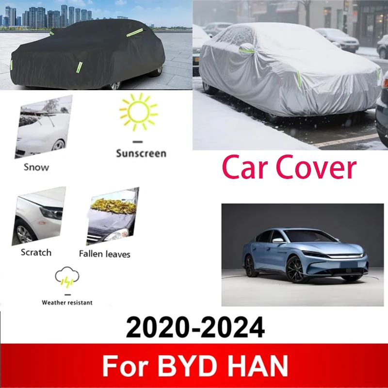 

for BYD HAN 2020 2021 2022 2023 2024 Full Car Covers Outdoor Sun Anti UV Rain Snow Dust Protection Oxford Cloth Accessories