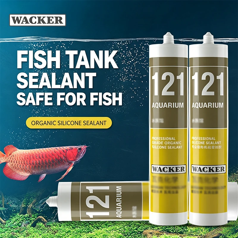 Wacker 121 Professional Aquarium Silicone Sealant High Curing Acetic Silicone Rubber for Fish Tank
