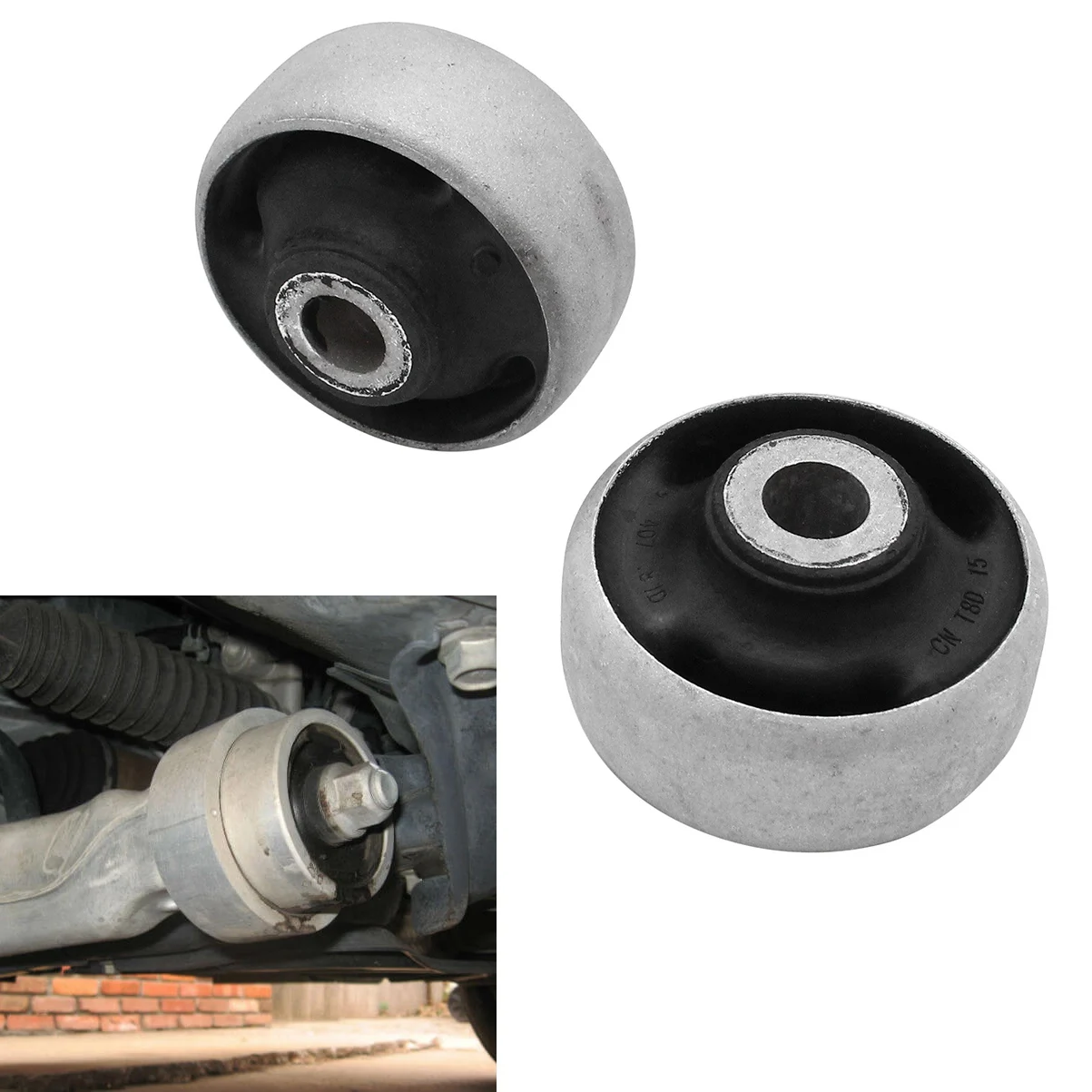 2Pcs Front Wishbone Control Arm Bushes 1J0407181A for Audi A3 TT Beetle Jetta Golf Seat Leon Skoda Octavia