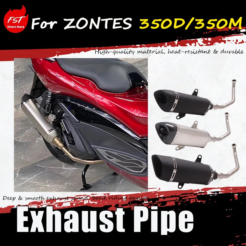 

For ZONTES 350D/350M retrofit accessories - complete exhaust pipe set High‑quality material, heat‑resistant & durable