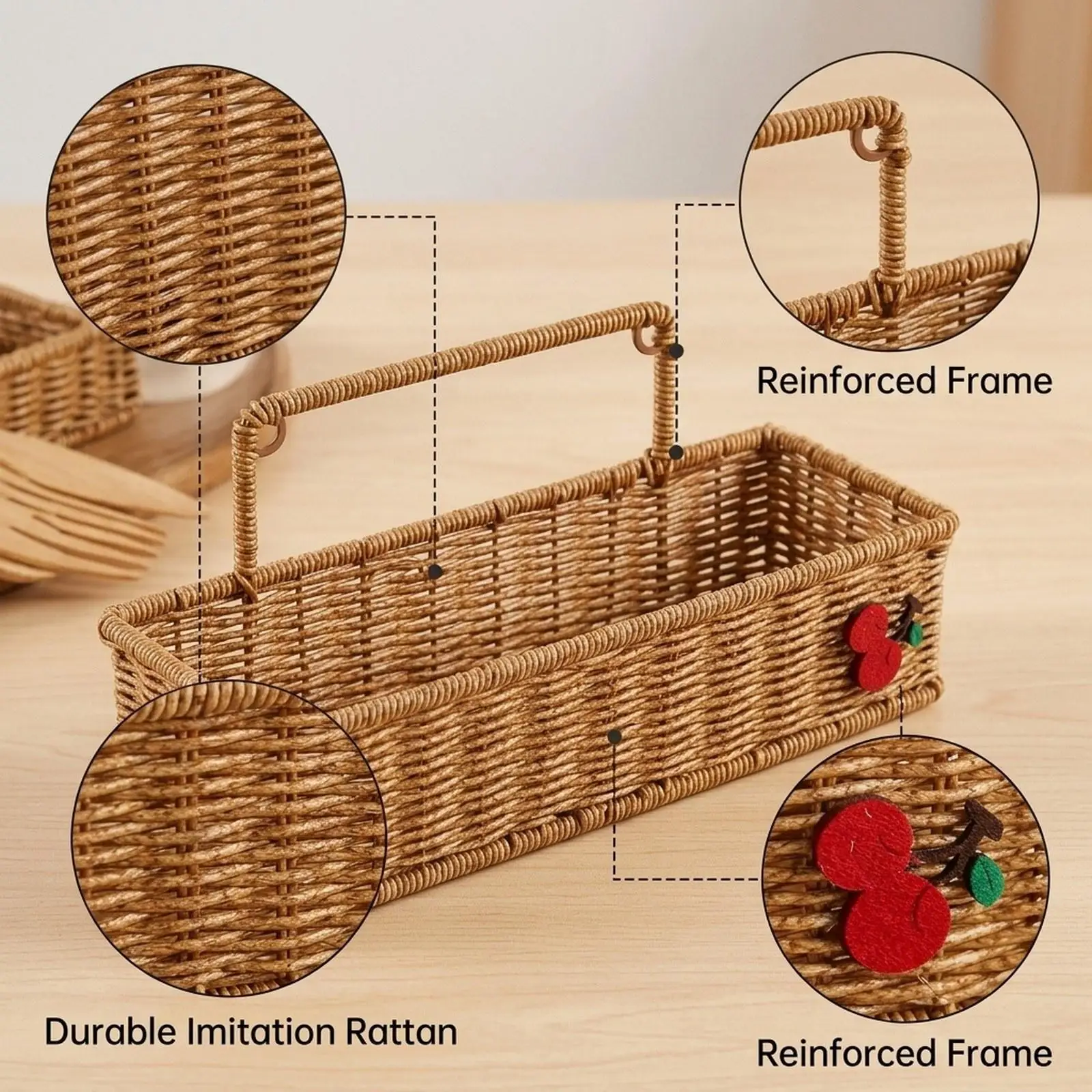 Woven Hanging Basket Wall Hanging Basket Weaving Storage Container