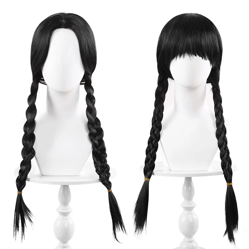 ダブルポニーテール編み込みコスプレアニメウィッグ