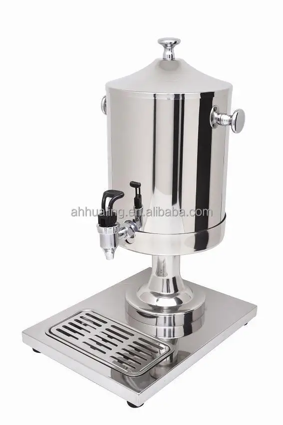 موزع كامل من الفولاذ المقاوم للصدأ للقهوة والحليب مع قاعدة للفنادق والمطاعم