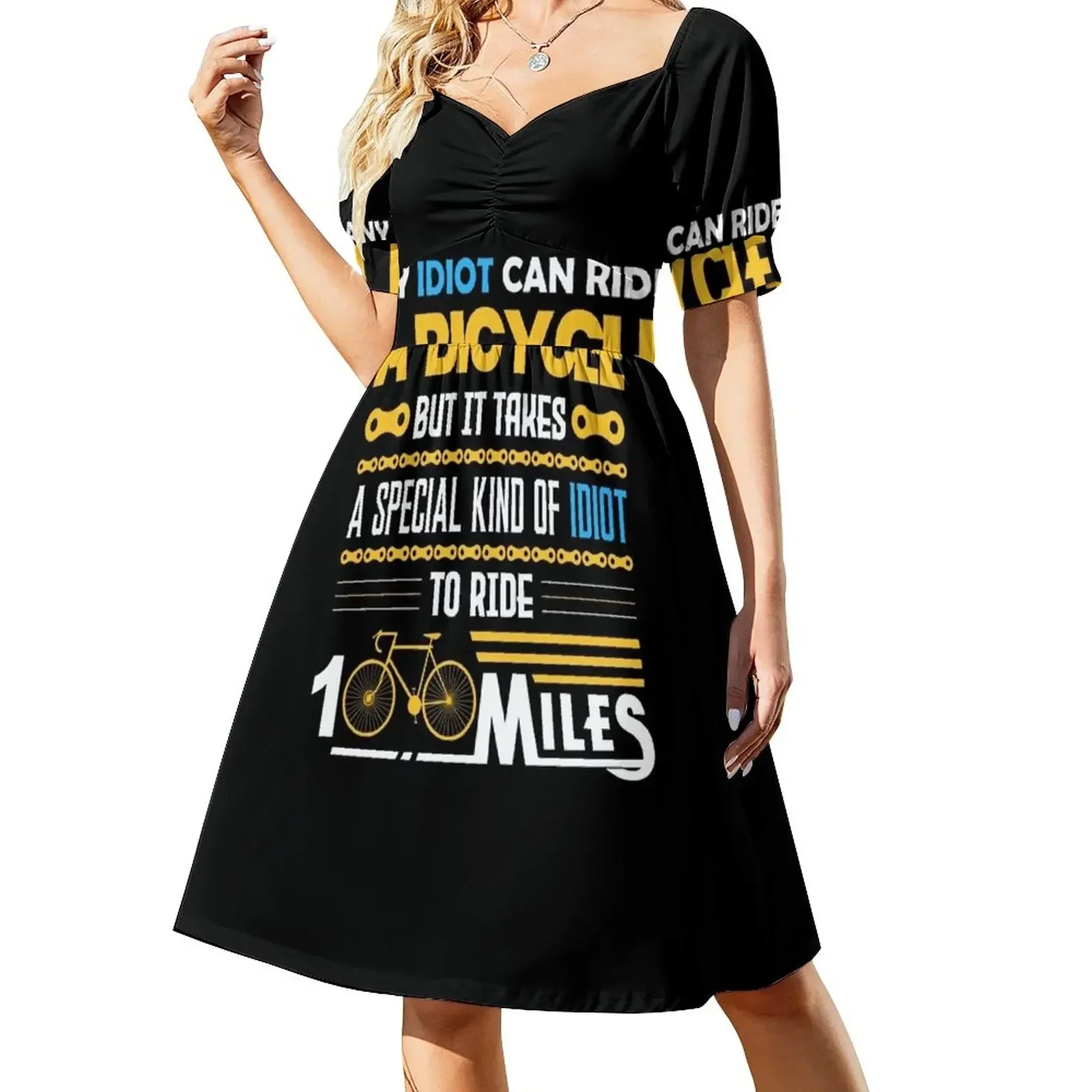 

Any idiot can ride a bicycle but... Sleeveless Dress Party dresses for women party dresses woman Dress