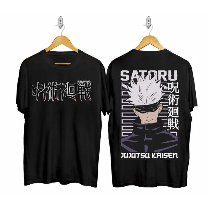 2026 Sommer Jujutsu Kaisen Anime Satoru Gojo Bedrucktes Lockeres Kurzarm-T-Shirt aus Reiner Baumwolle für Kinder Unisex Lässig Y2k