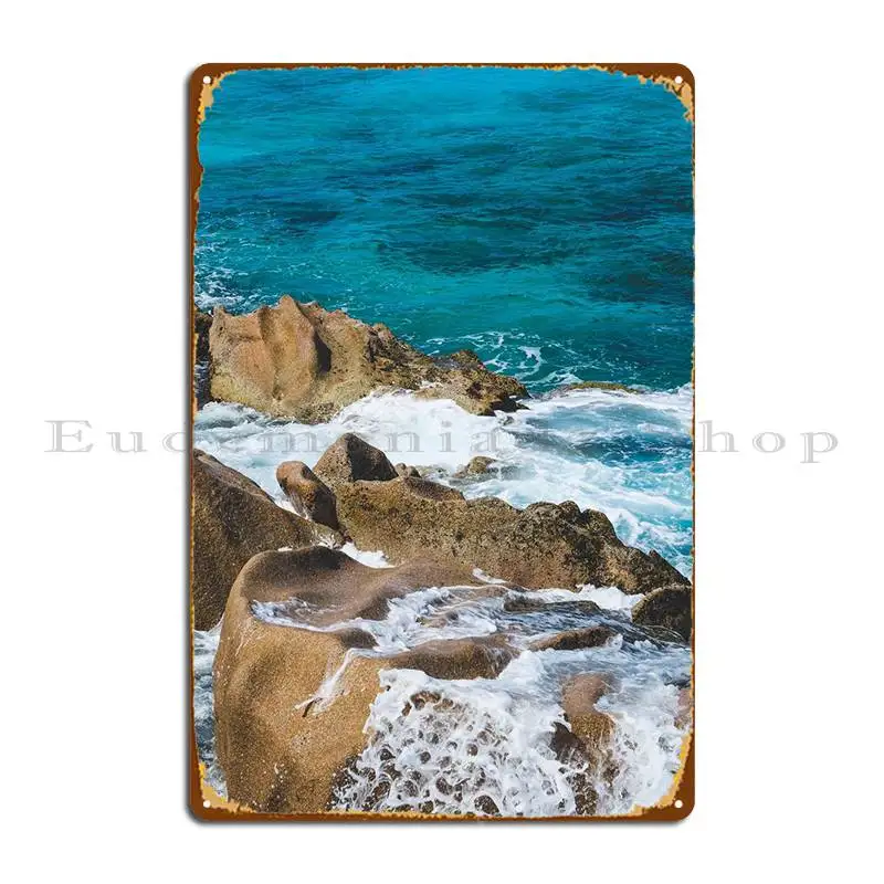 Stony Sea Beach Metal Plaque Poster Wall Decor Vintage Home Plaques Designing Tin Sign Poster