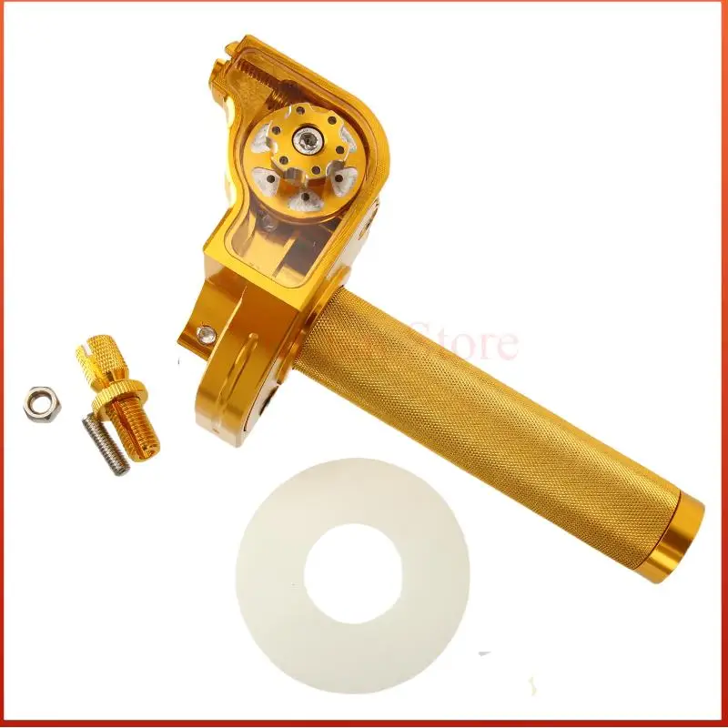 

NEW Off-Road Motorcycle Universal CQR/CRF Twist Throttle – CNC Detachable Design Stylish Golden Color Visible Grip