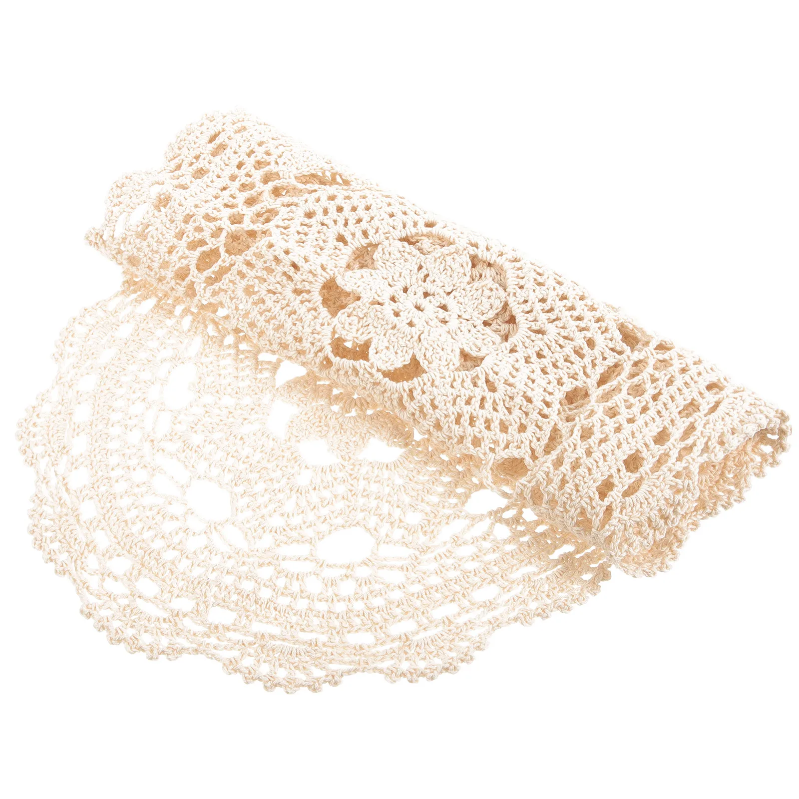 

Cotton Crochet Tablecloth Rustic Table Runner Decorative Table Cover for Hotel Party Supplies Party Tablecloth