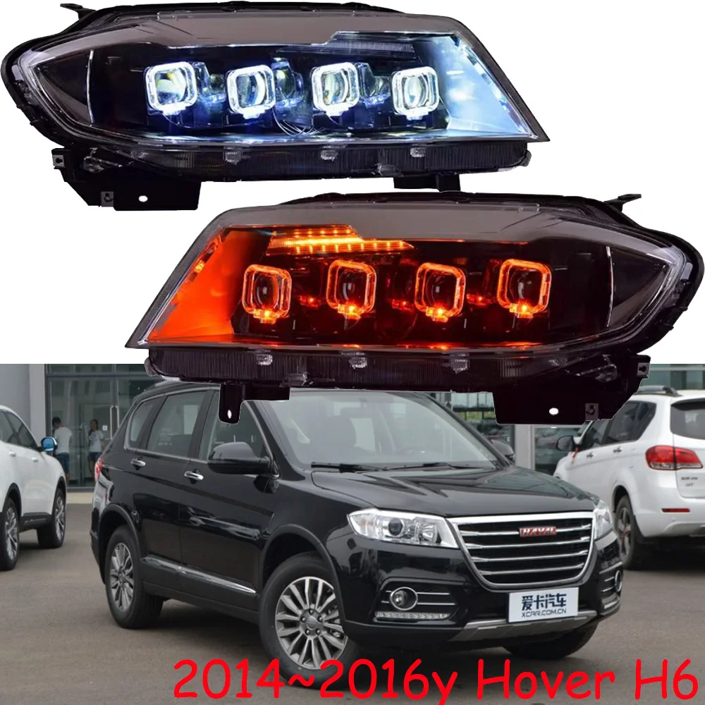 1pcs car accessories bupmer head light HAVAL H6 sport headlight daytime light Greatwall LED 2014~2016y fog Hover H6 headlamp