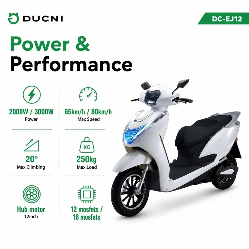 OEM 2000W 65km/h Motorcycle with 60 to 70km Range