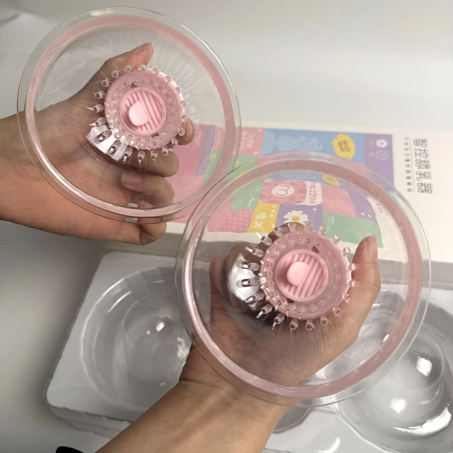 الثدي ​   توسيع مص هزاز دوران مضخة تفريغ غطاء الصدر مصاصة للنساء الحلمة تحفيز لعبة الجنس الاستمناء