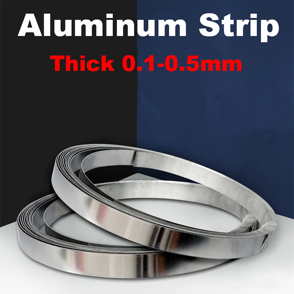 High Purity Aluminum Strip Thick 0.1mm 0.2mm 0.3mm 0.4mm 0.5mm Aluminum Foil Sheet DIY Experiment Material Gasket Length 1/2M