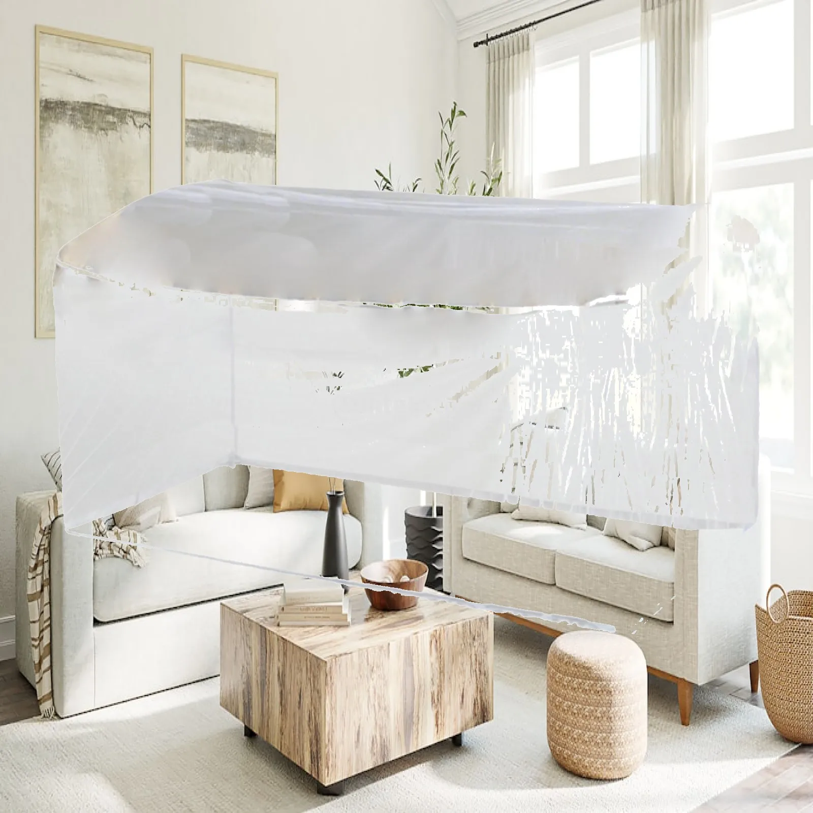 Net for Beds, Dustproof, Breathable Mesh , Elasticated Edge, Secure Protection, Suitable for Newborns, Indoor Use