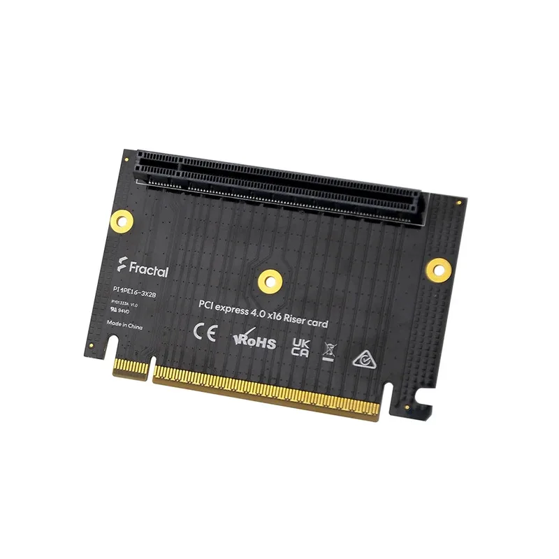 2025 New Reverse 90 Degree PCI-E 4.0 16x Slot to Adapter Riser Card for 2U Server Case Installation Direction Towards CPU