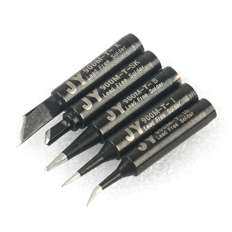 14PCS/Lot JY BLACK Lead-Free Soldering Solder Iron Tips 900M-T-K For Hakko 936 FX888/888D SAIKE CXG YIHUA AOYUE