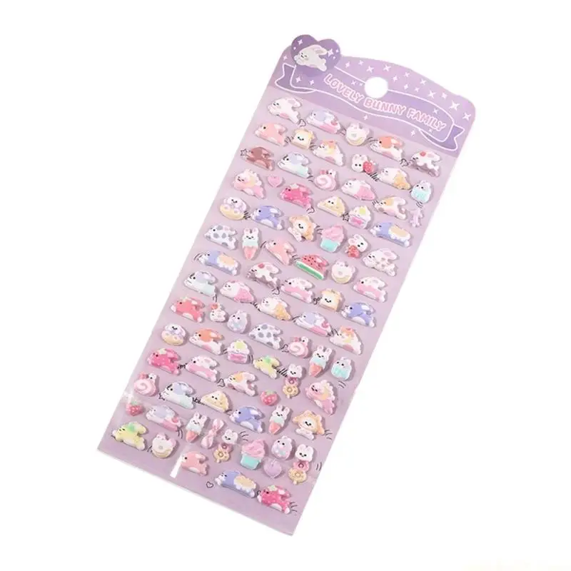 3D foam stickers, fruit, animal, bread, journal, student decoration stickers