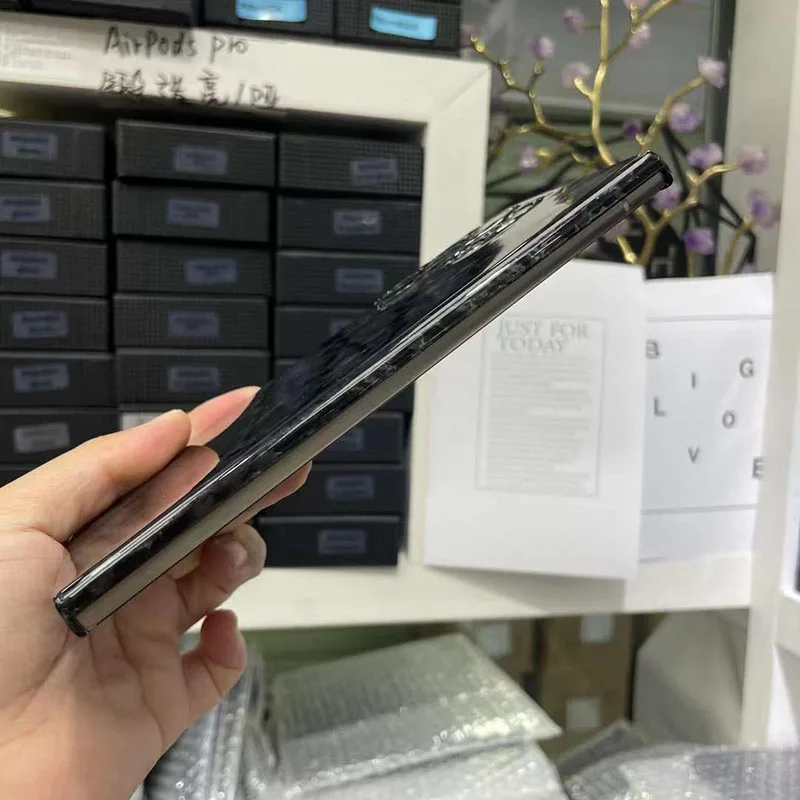 Case for Samsung S24 Ultra & S23 Ultra Forging Carbon Fiber Anti-explosion Cell Mobile Phone Protective Cover Protection Shell