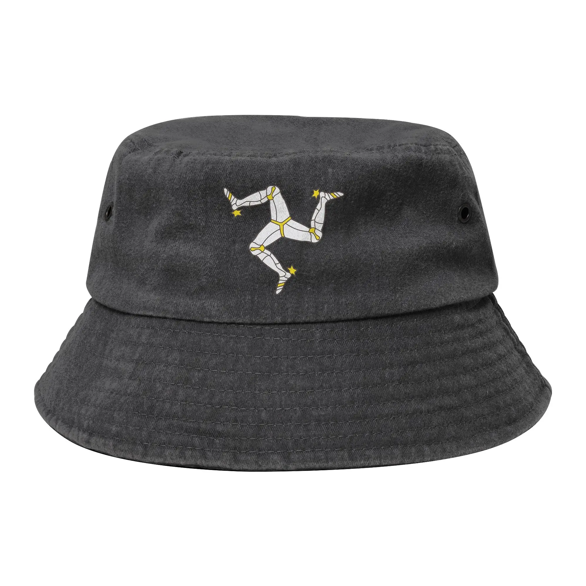 Unisex Bucket Hat Isle Of Man TT Motorcycle  Summer Beach Vacation Getaway Headwear Outdoor Fishing Caps Motorbike Bob Hat