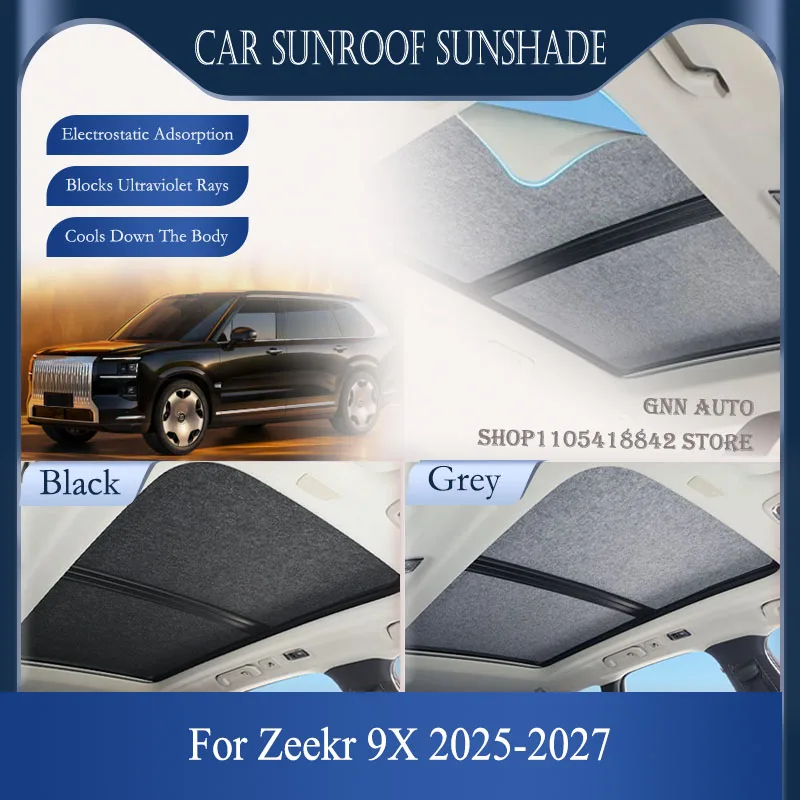 For Zeekr 9X 2025 2026 2027 Car Skylight Sunshade Electrostatic Sunroof Blind Sun Shade Heat Reduction Auto Interior Accessories