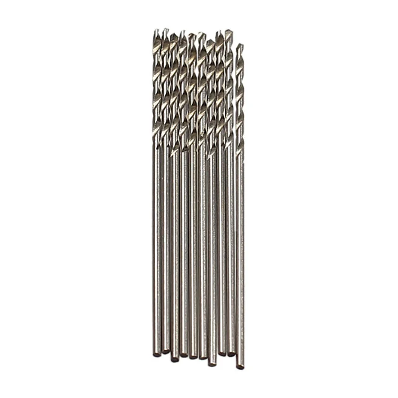 Juego de brocas helicoidales de acero de alta velocidad, 10 piezas, 0,8mm, rendimiento estable, HSS, para carpintería de aluminio
