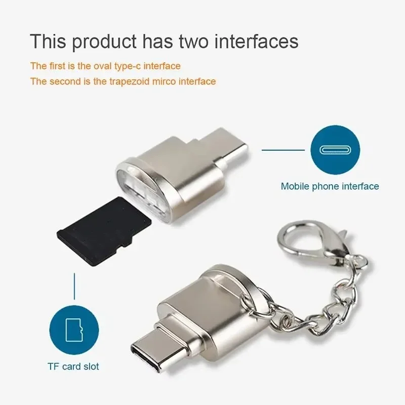قارئ بطاقات USB من النوع C TF Micro SD OTG3.0 محول قارئ بطاقات الذاكرة من النوع C لأجهزة الكمبيوتر المحمول والهواتف الذكية ﻿