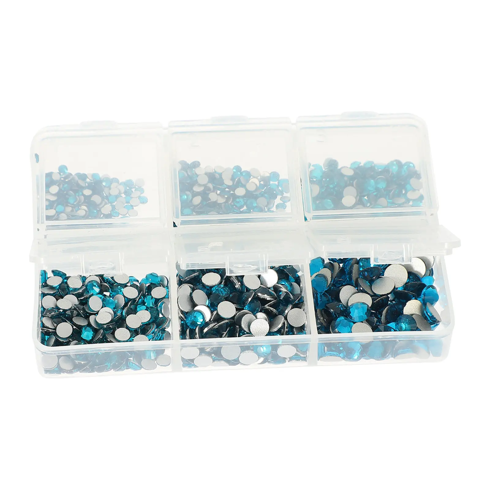 1Set Exquisite Glass Nail Rhinestones Kit Flat Bottom Crystal Rhinestones for Nail Art DIY Crafts Manicure Decoration