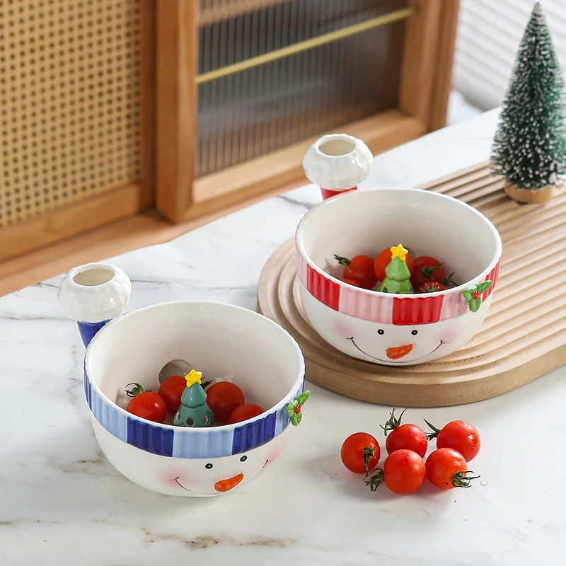 Christmas Ceramic Automatic Vortex Fruit Washing Bowl, Rotating Flow Fruit & Vegetable Purification Basin, Kitchen Accessories