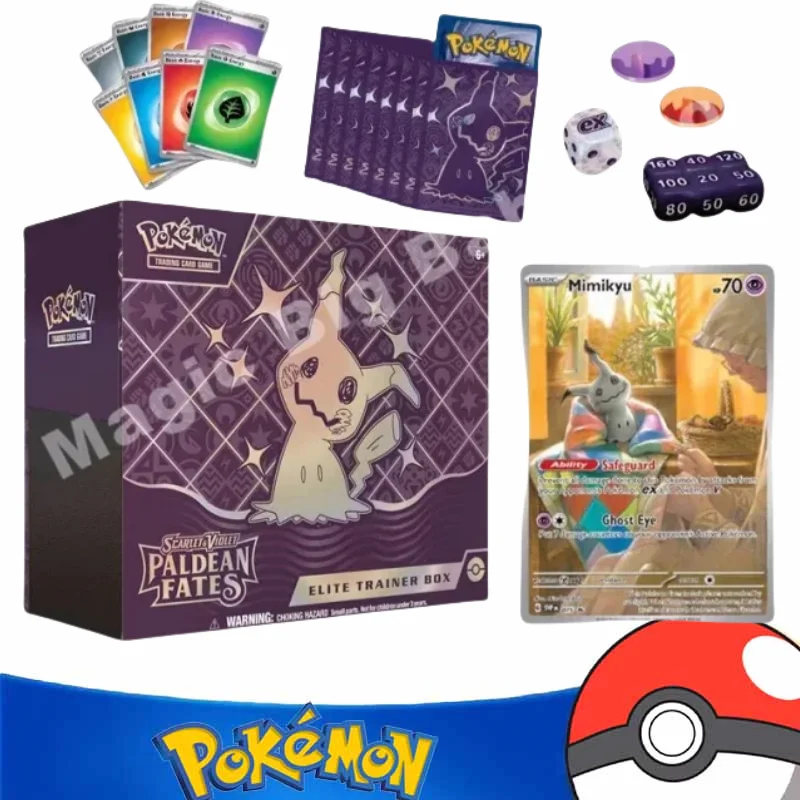 

Карты с покемонами, оригинальные торговые карты PTCG Cartoon SV4.5 США. Edition Card Paldean Fates Grandmaster Box ETB Booster Pack PTCG Mystery