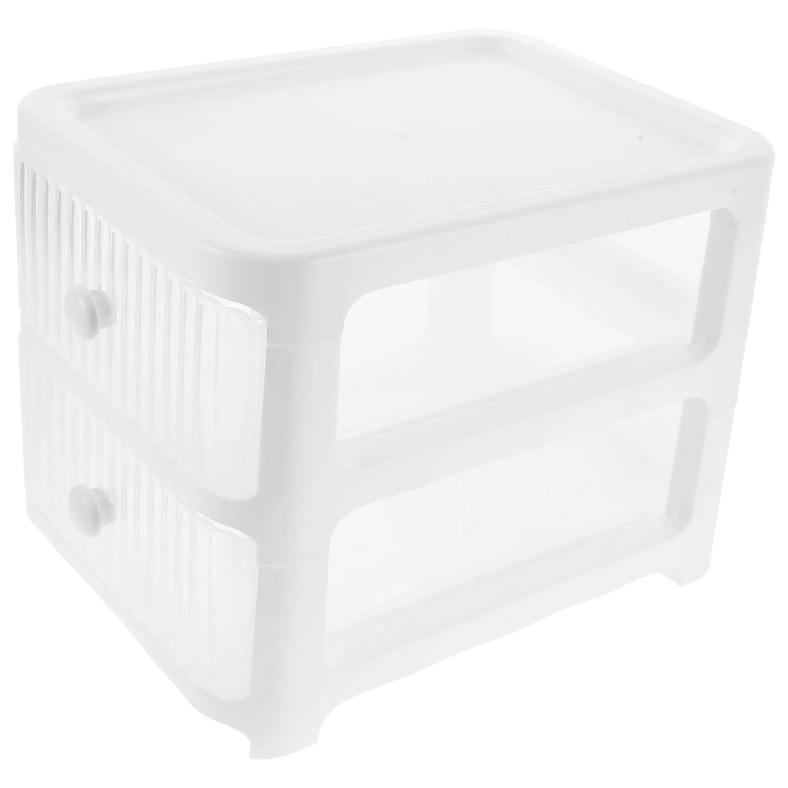 

Transparent Drawer-type Desktop Miscellaneous Jewelry Storage Box (white 2 Layers) Makeup Organizer Bins Shelf Student