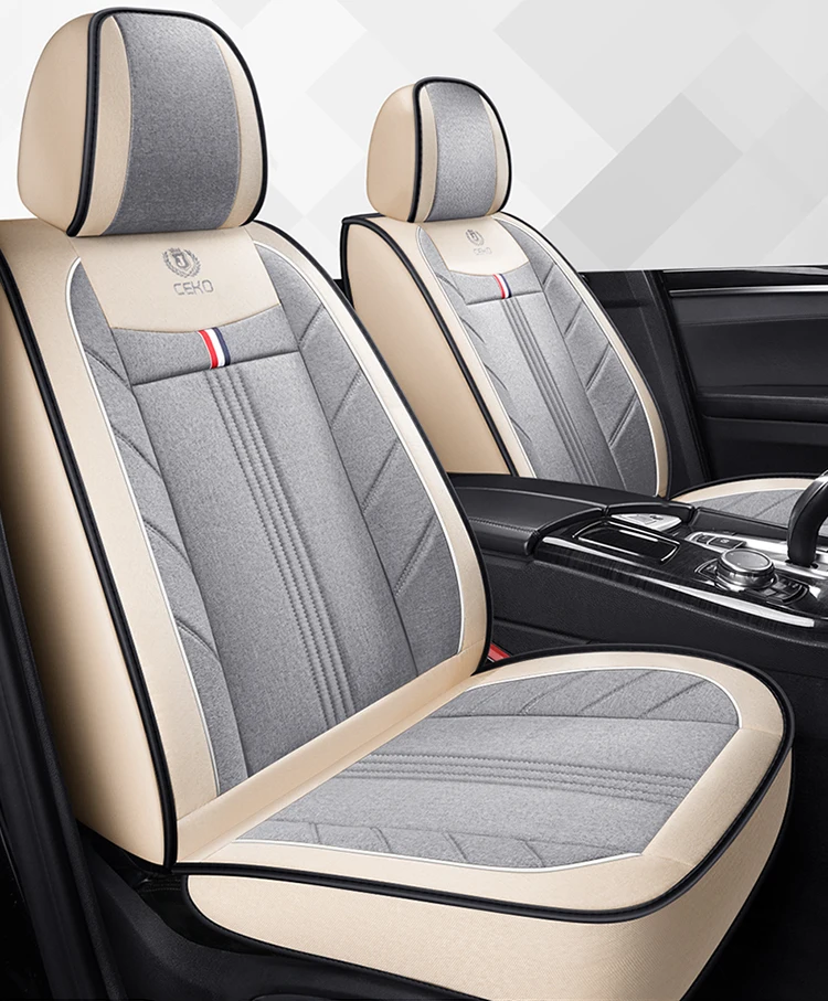 5PCS Universal Auto Sitzbezüge Flachs Vier Saison Auto Innen Zubehör Fit Für Die Meisten Limousine Suv Pick-up Lkw sitz ﻿ – Detail 11