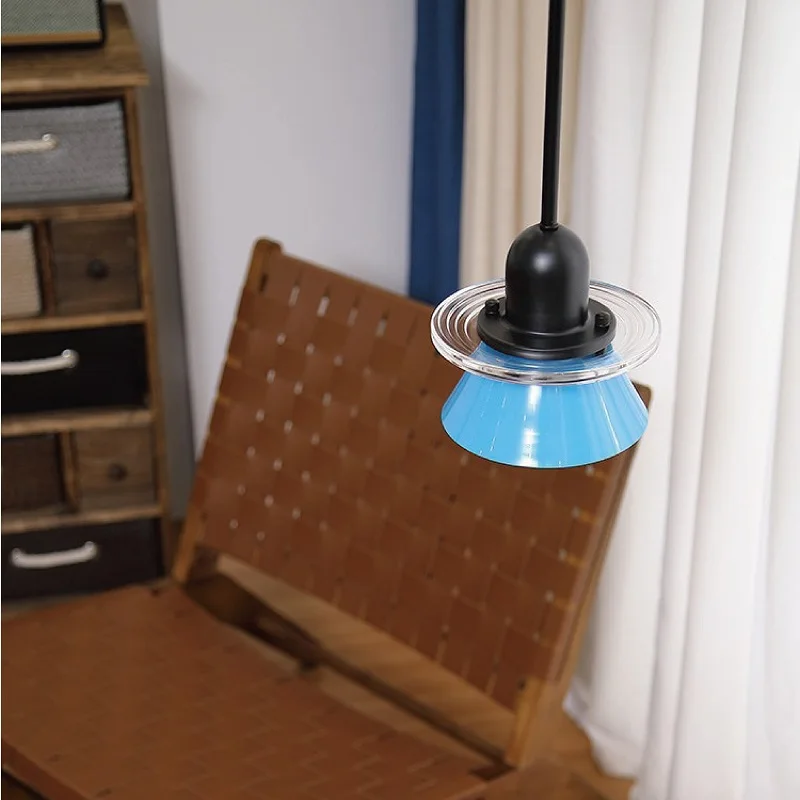 

Nordic Bedroom Bedside Small Chandelier Cream Style Entrance Bar Simple LED Single Head Lamp