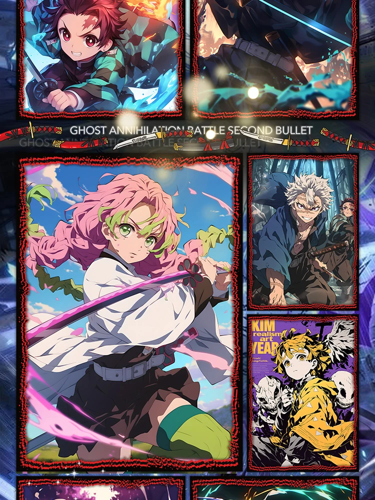 „Demon Slayer: trzecia” karta kolekcjonerska B5” japońskie anime Kimetsu No Yaiba pudełko wzmacniające karty Tcg zabawki hobby prezenty