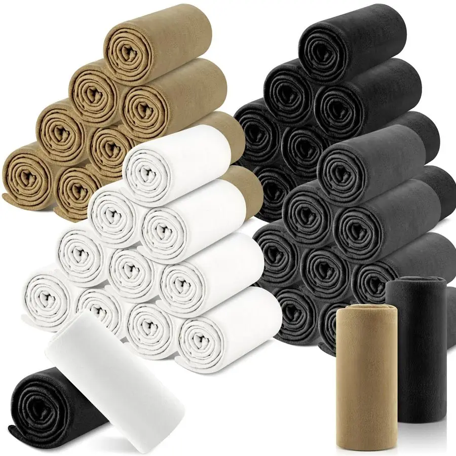 

24 Pcs Fleece Throw Blankets Bulk 50 x 60 in Outdoor Wedding Guest Gifts Soft Lightweight Sleepover Party Lap Blankets Pet Sofa