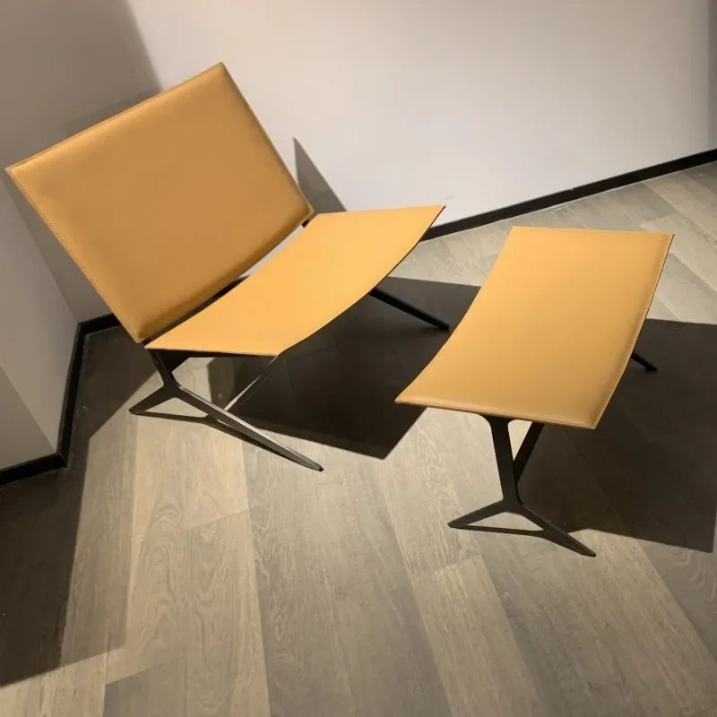 Creative recliner Minimalist orange living room sofa chair