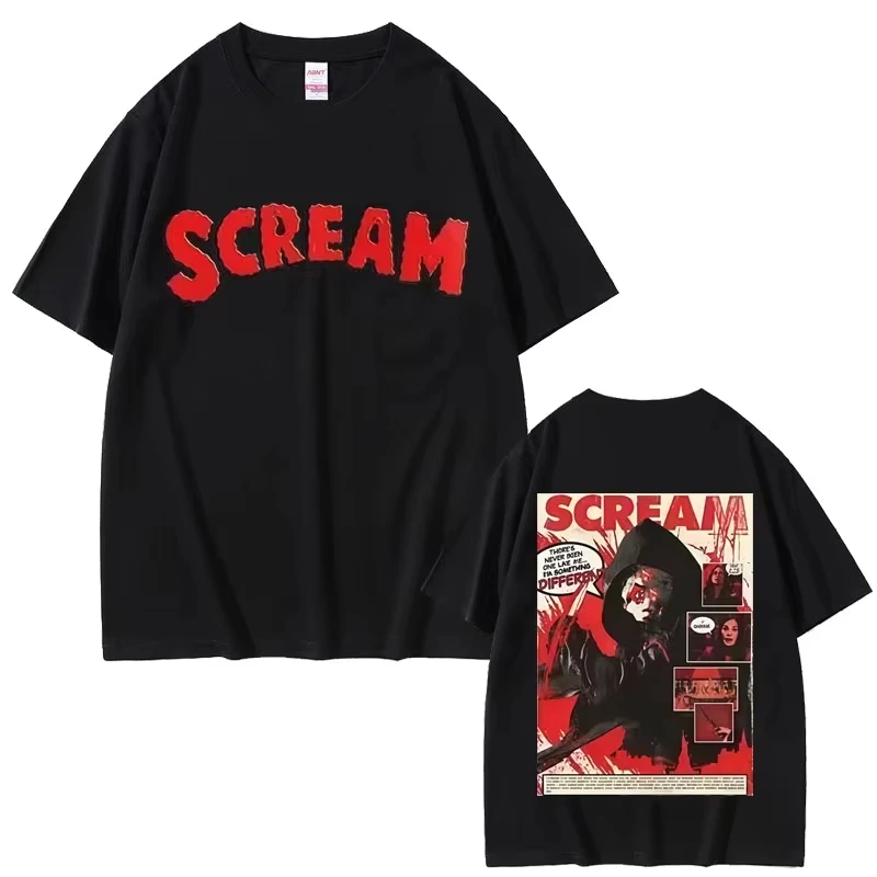 Horror Movie Scream Merch T-shirt Billy Loomis Graphic T Shirts Men Women Fashion T Shirt Male Casual Vintage Streetwear