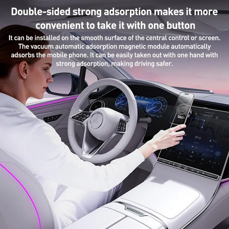 Yesido C255 مركبة الهاتف جبل الكهربائية كوب شفاط المكنسة الكهربائية MagSafe حامل السيارة 360-الدورية للتدوير لمط قاعدة الهاتف