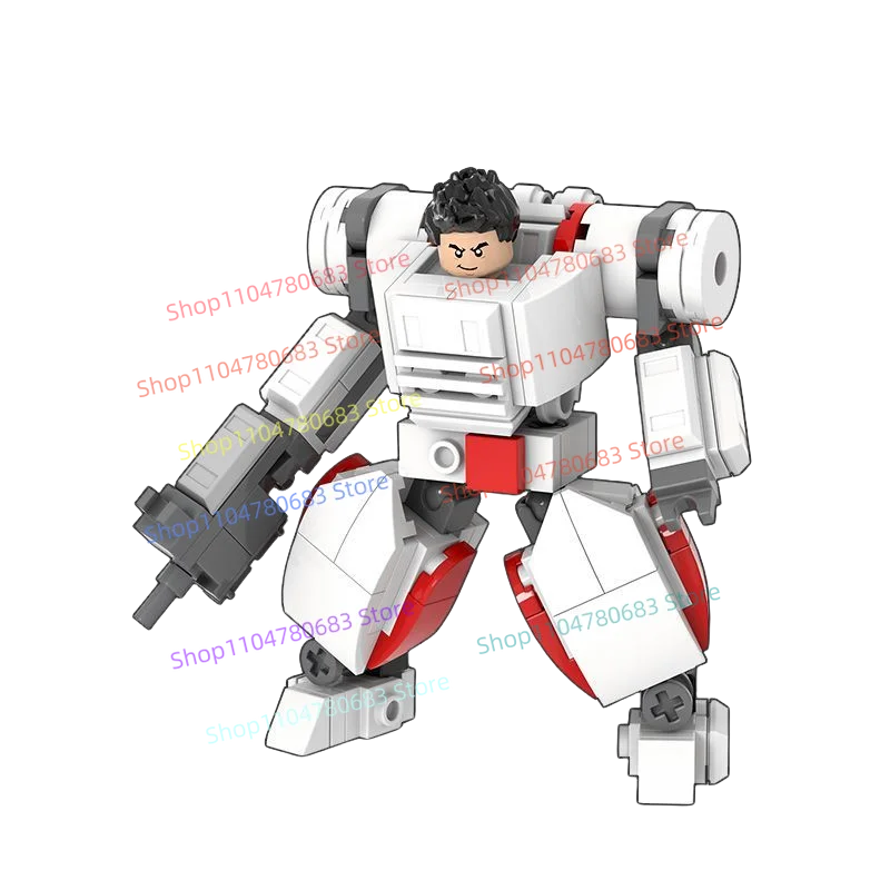 MOC nuevos bloques de construcción militares, Mini muñecas, juguetes Mecha de potencia ósea de ciencia ficción, regalos y adornos coleccionables