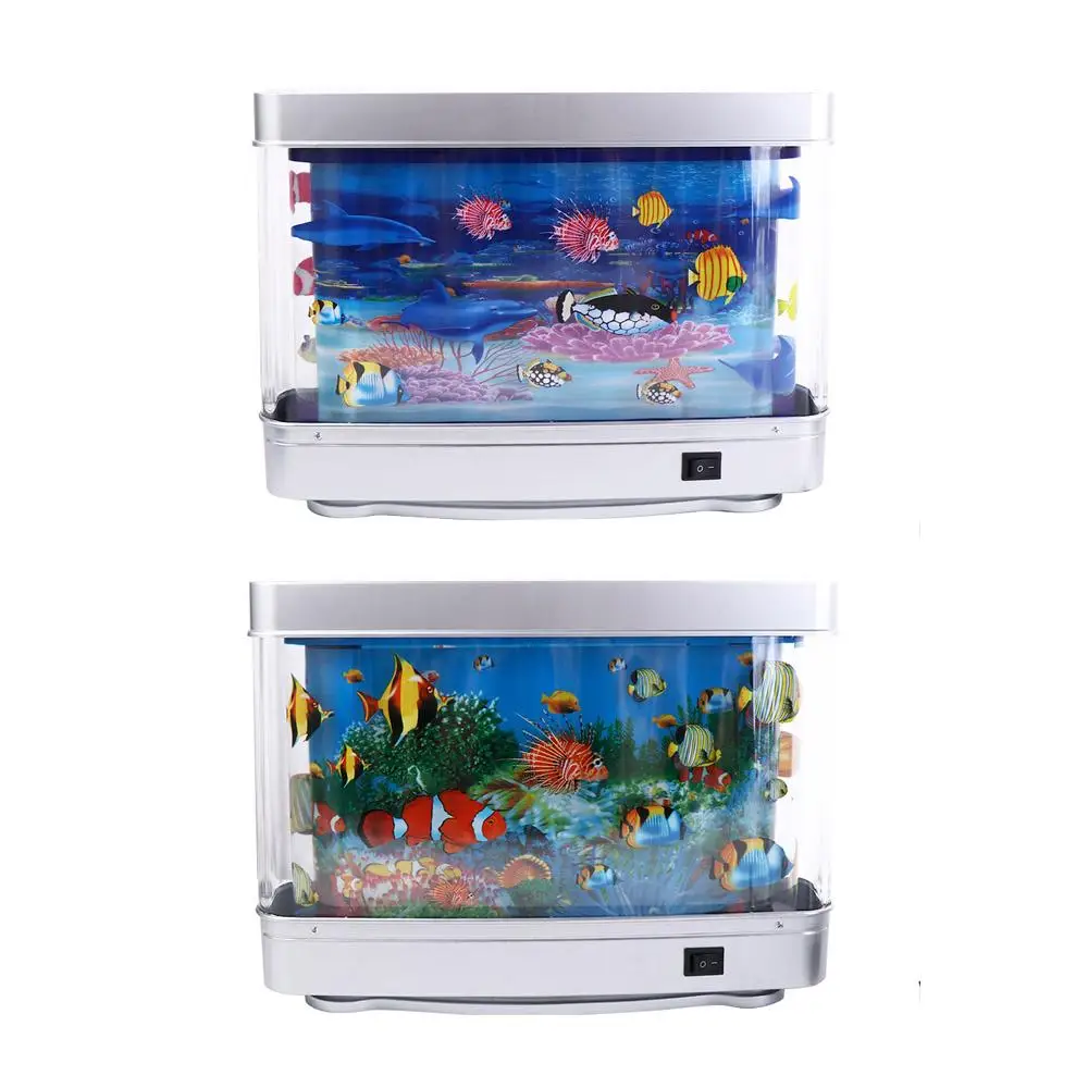 

Virtual Ocean Dynamic Simulation Ornamental Fish Lamp Waterproof With Switch Artificial Fish Tank Lamp Cute Plastic