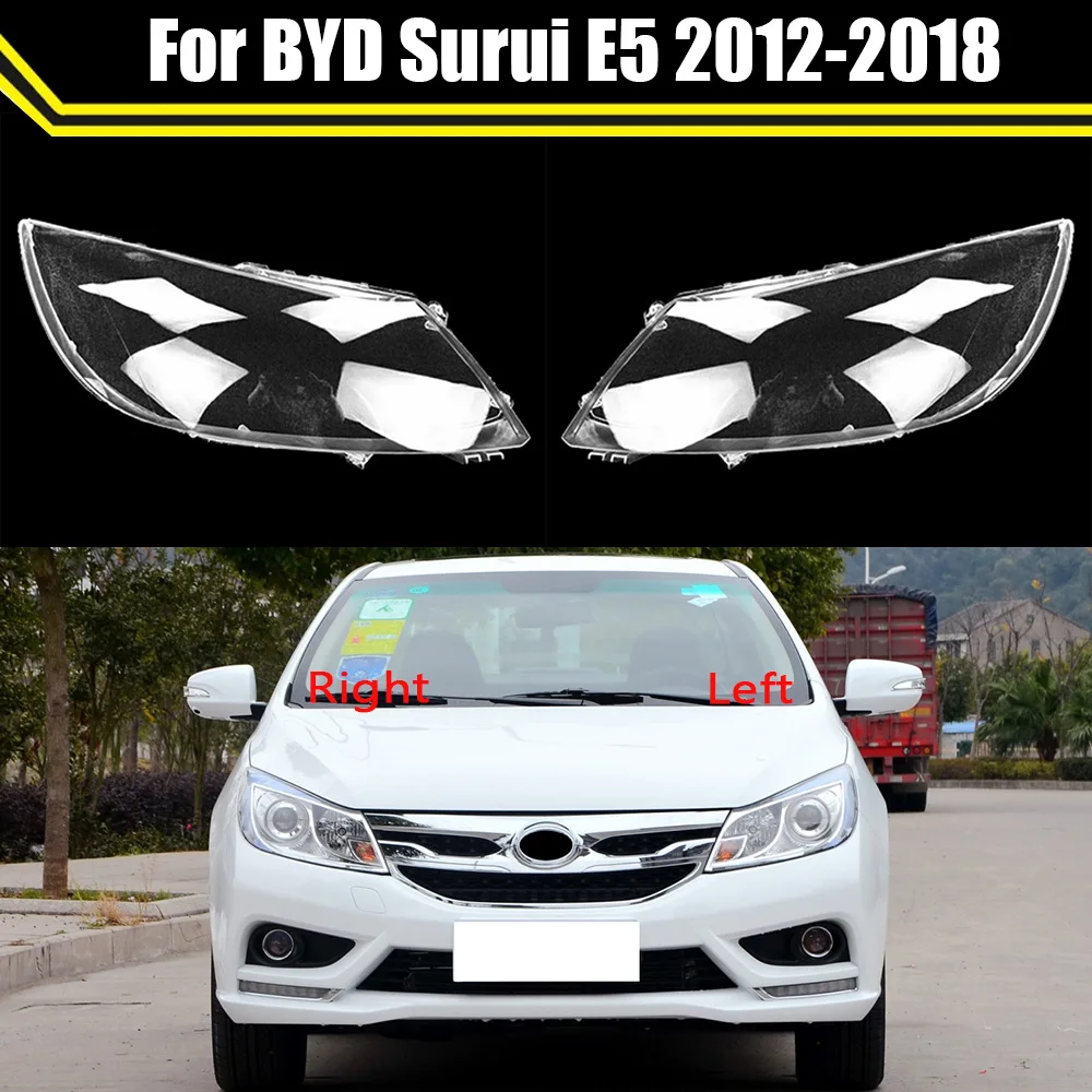 

Car Front Transparent Headlight Cover Headlamp Lampshade Lampcover Head Lamp light Covers Shell Clear For BYD Surui E5 2012~2018